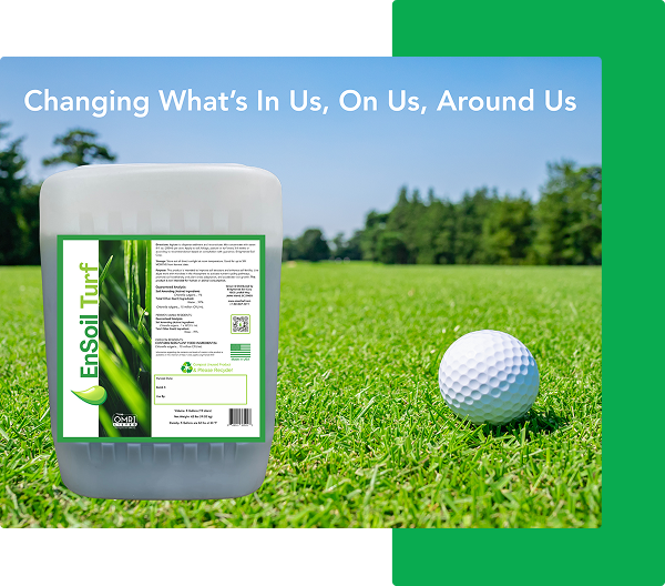 EnSoil Turf bottle on golf course